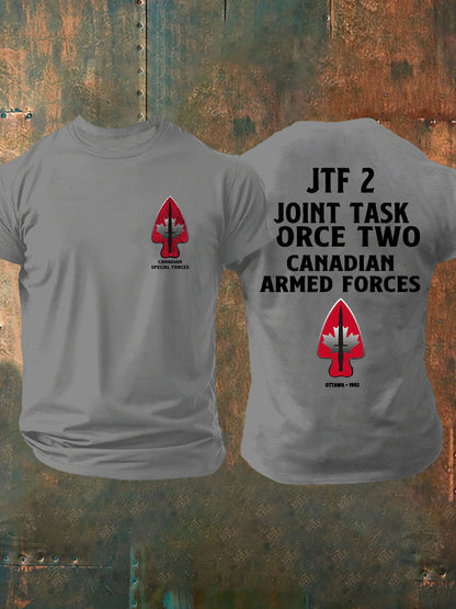 Men's Canadian Special Force Printed Casual T-Shirt
