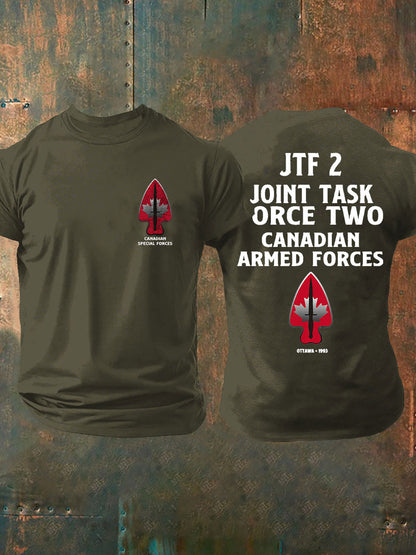 Men's Canadian Special Force Printed Casual T-Shirt