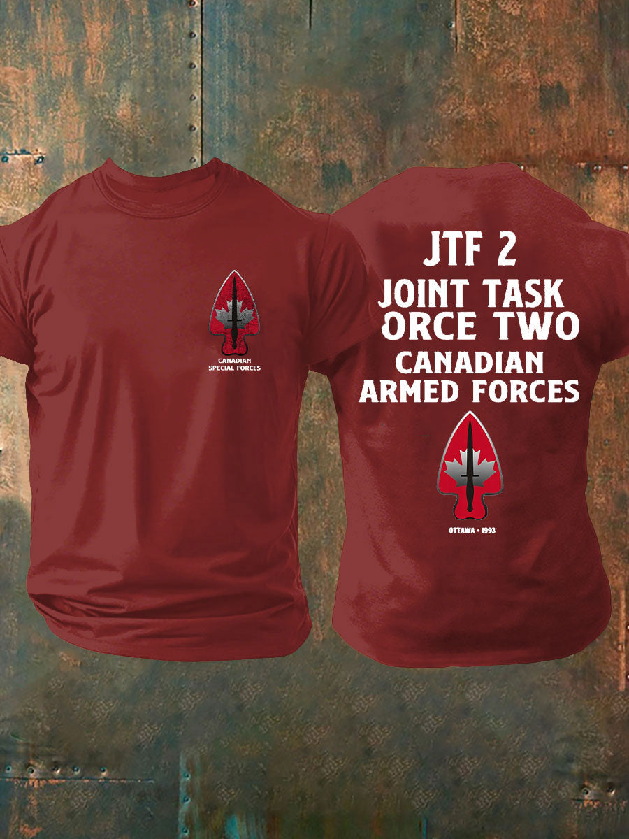 Men's Canadian Special Force Printed Casual T-Shirt