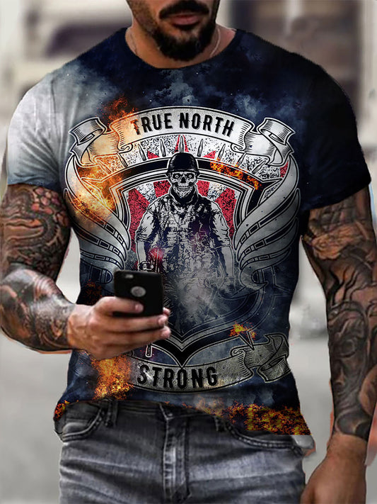 Men's True North Strong Printed Casual T-Shirt
