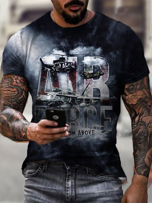 Men's Canadian Air Force Death From Above Printed Casual T-Shirt
