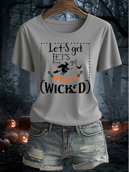 Women's Halloween Iron On Short Sleeve T-Shirt
