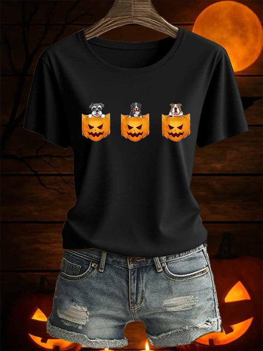 Women's Halloween Iron On Short Sleeve T-Shirt