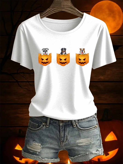 Women's Halloween Iron On Short Sleeve T-Shirt