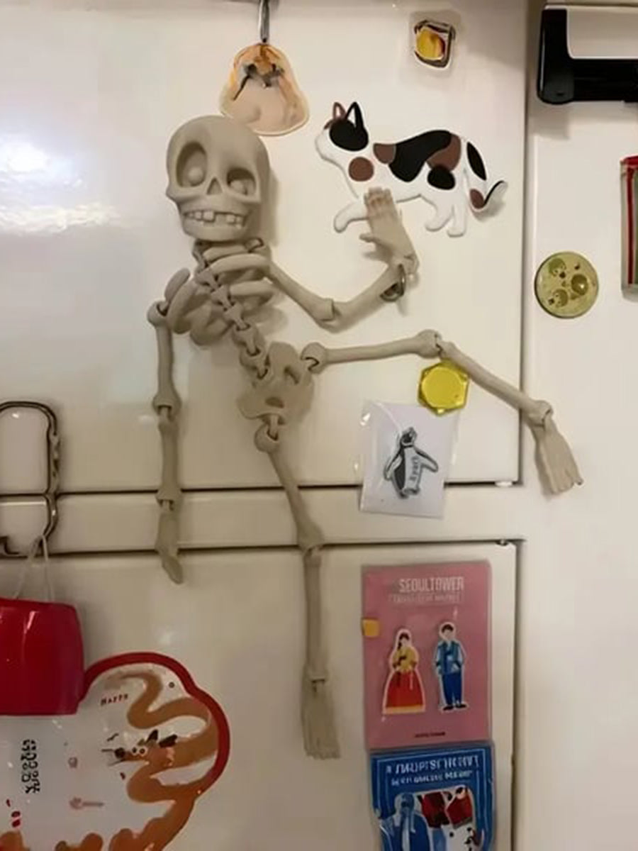 3D Printed Vintage Skeleton Magnetic Figurine