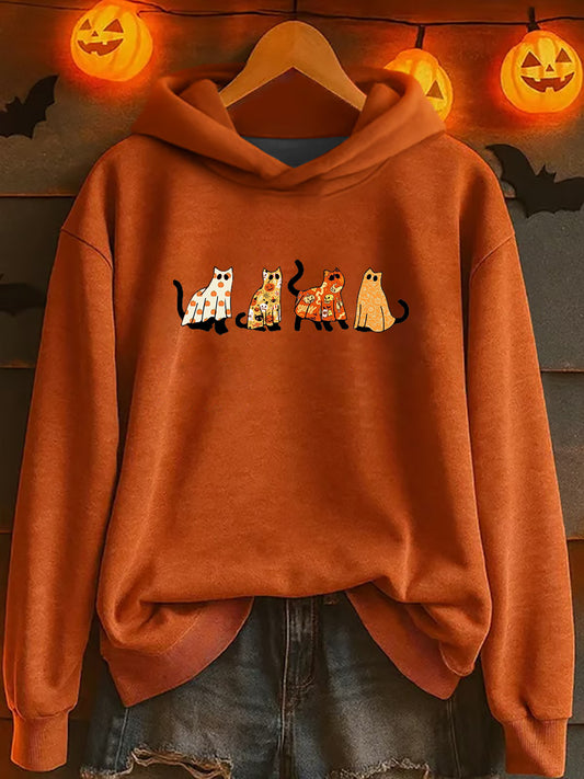 Women's Halloween Print Sweatshirt