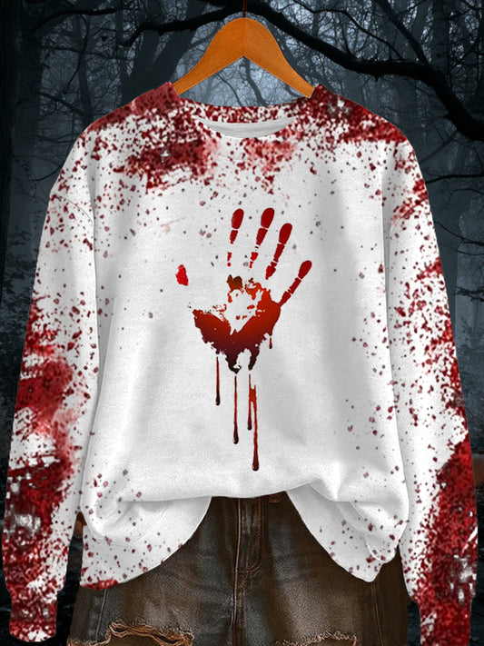 Women's Halloween Print Sweatshirt