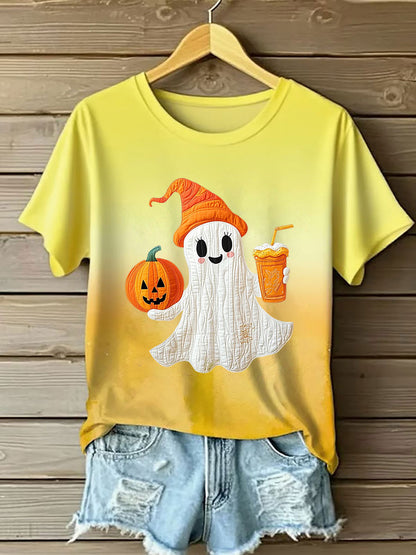 Women's Halloween Print Casual T-shirt