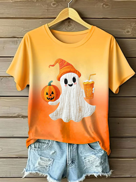 Women's Halloween Print Casual T-shirt