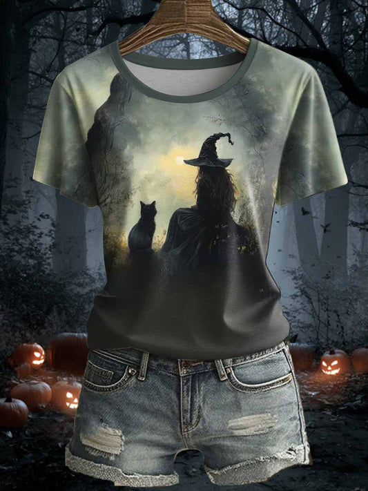 Women's Halloween short-sleeved T-shirt