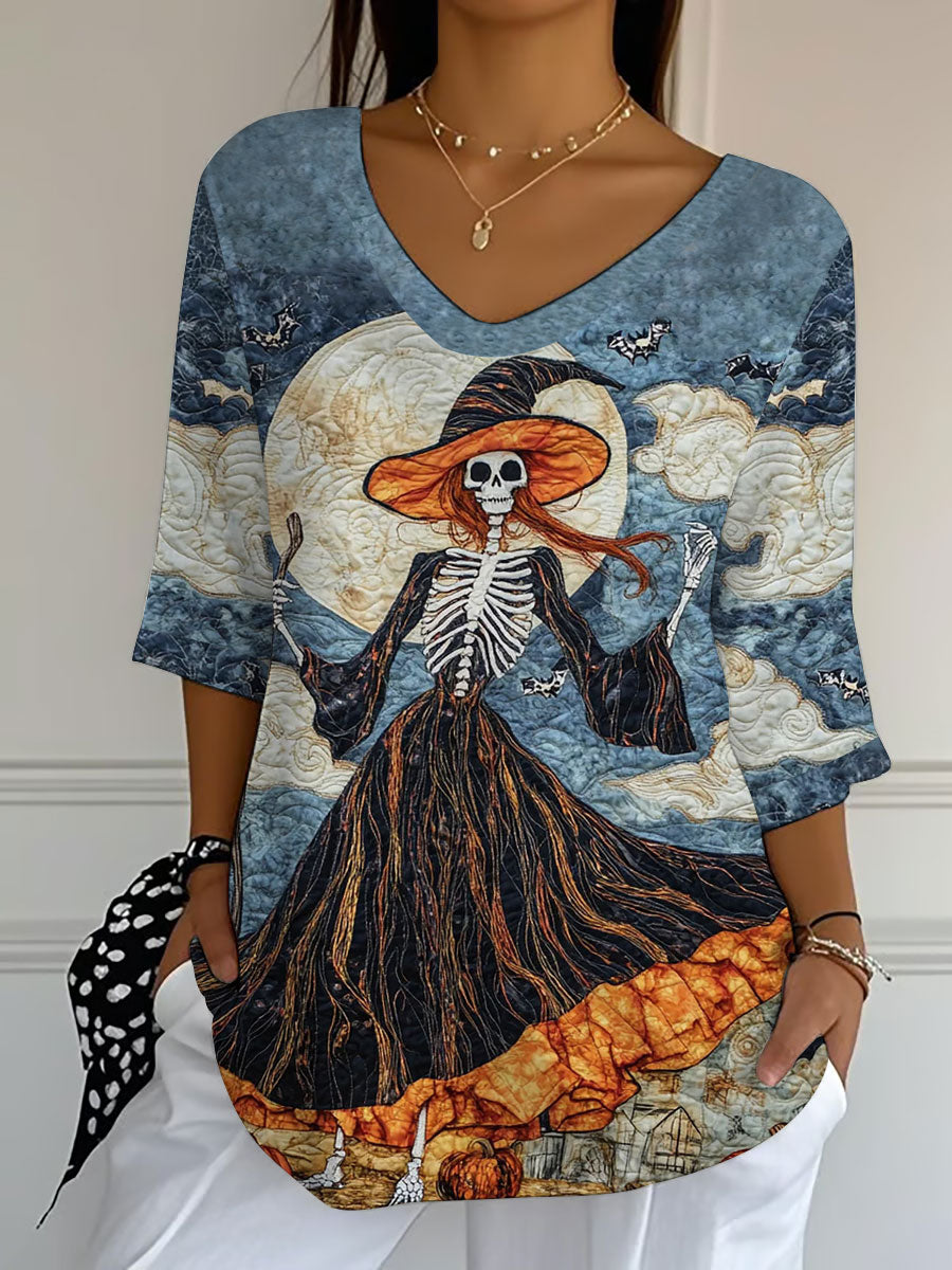 Women's Halloween Print Casual T-shirt