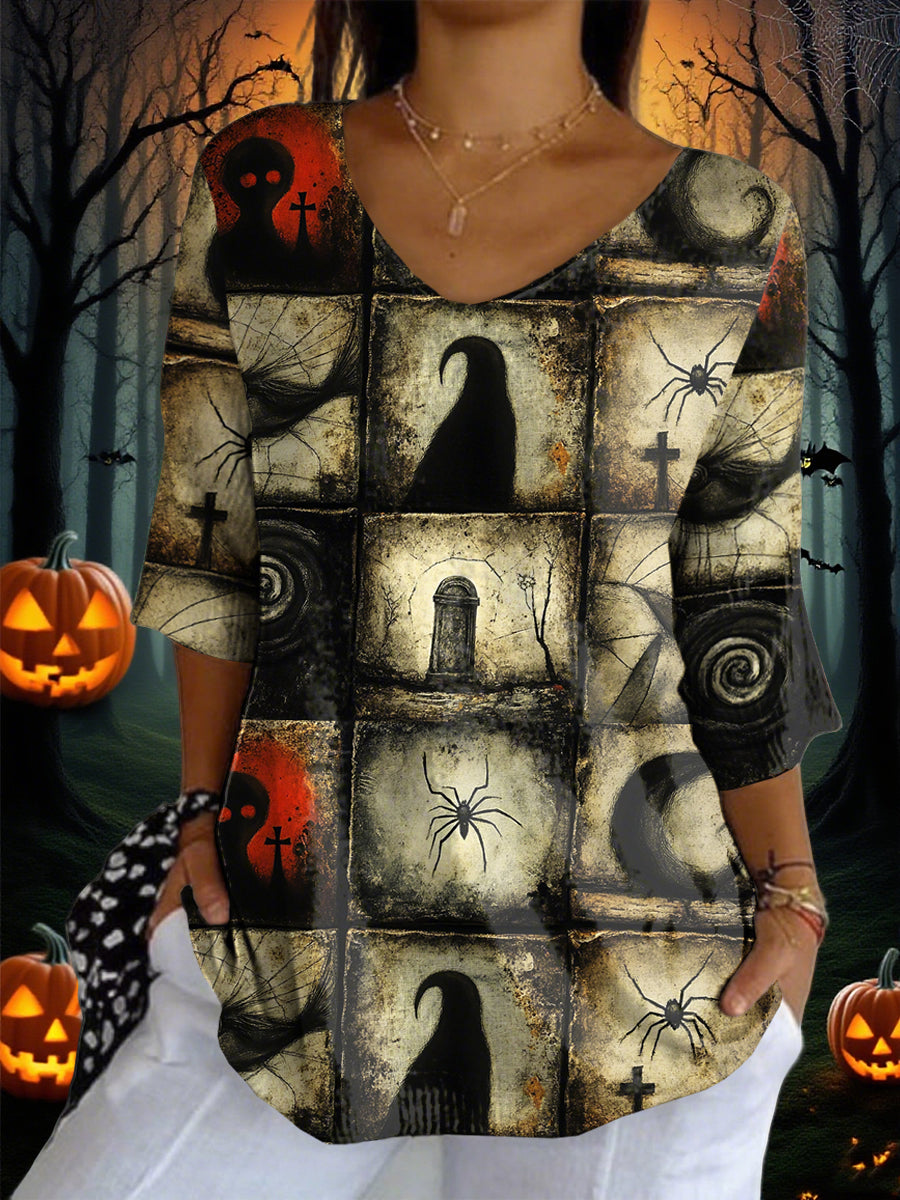 Women's Halloween Printed Top