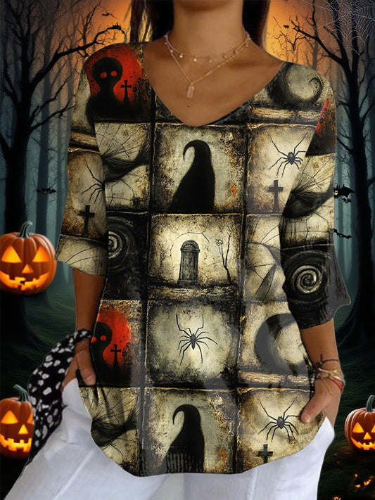 Women's Halloween Printed Top