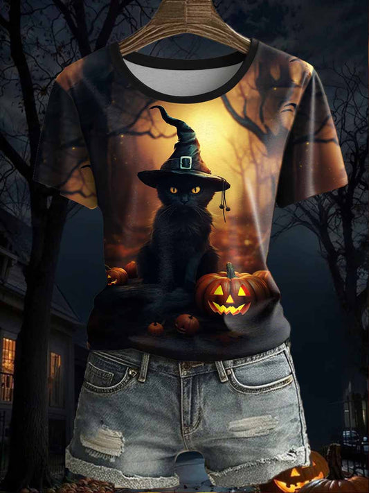 Women's Halloween short-sleeved T-shirt