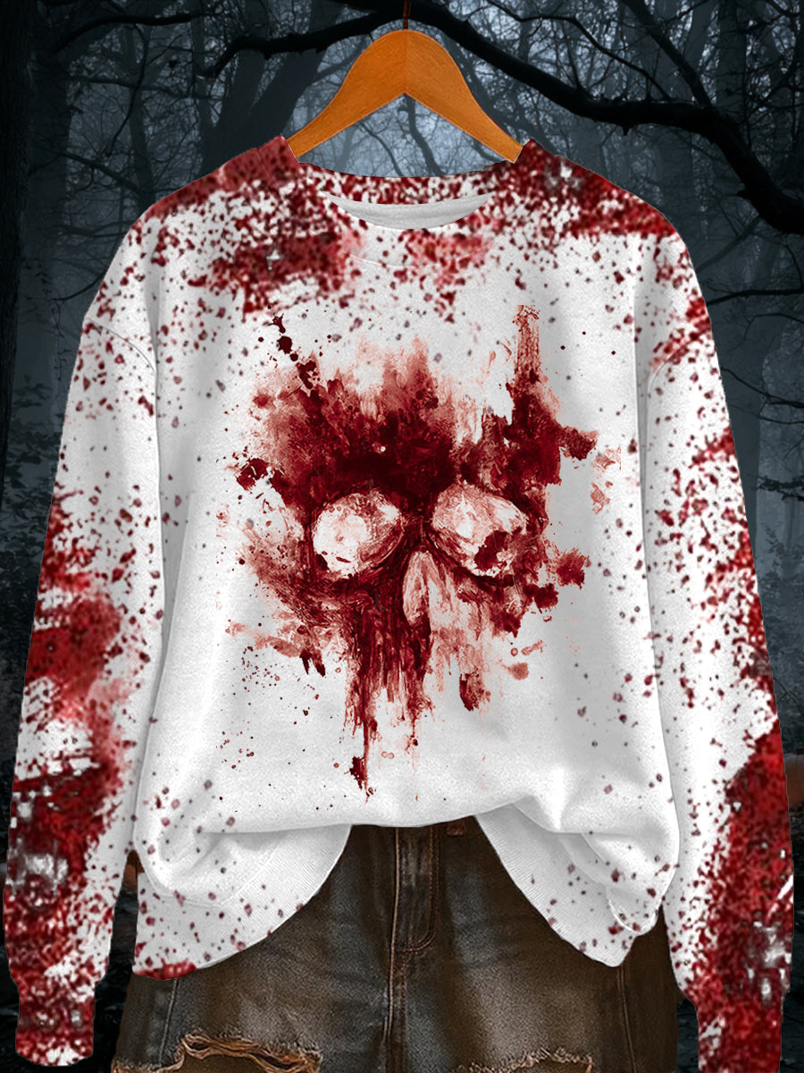 Women's Halloween Print Sweatshirt