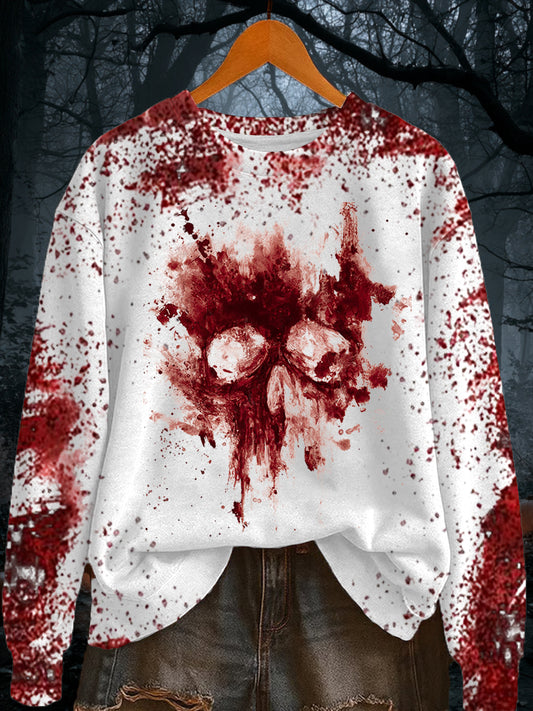 Women's Halloween Print Sweatshirt