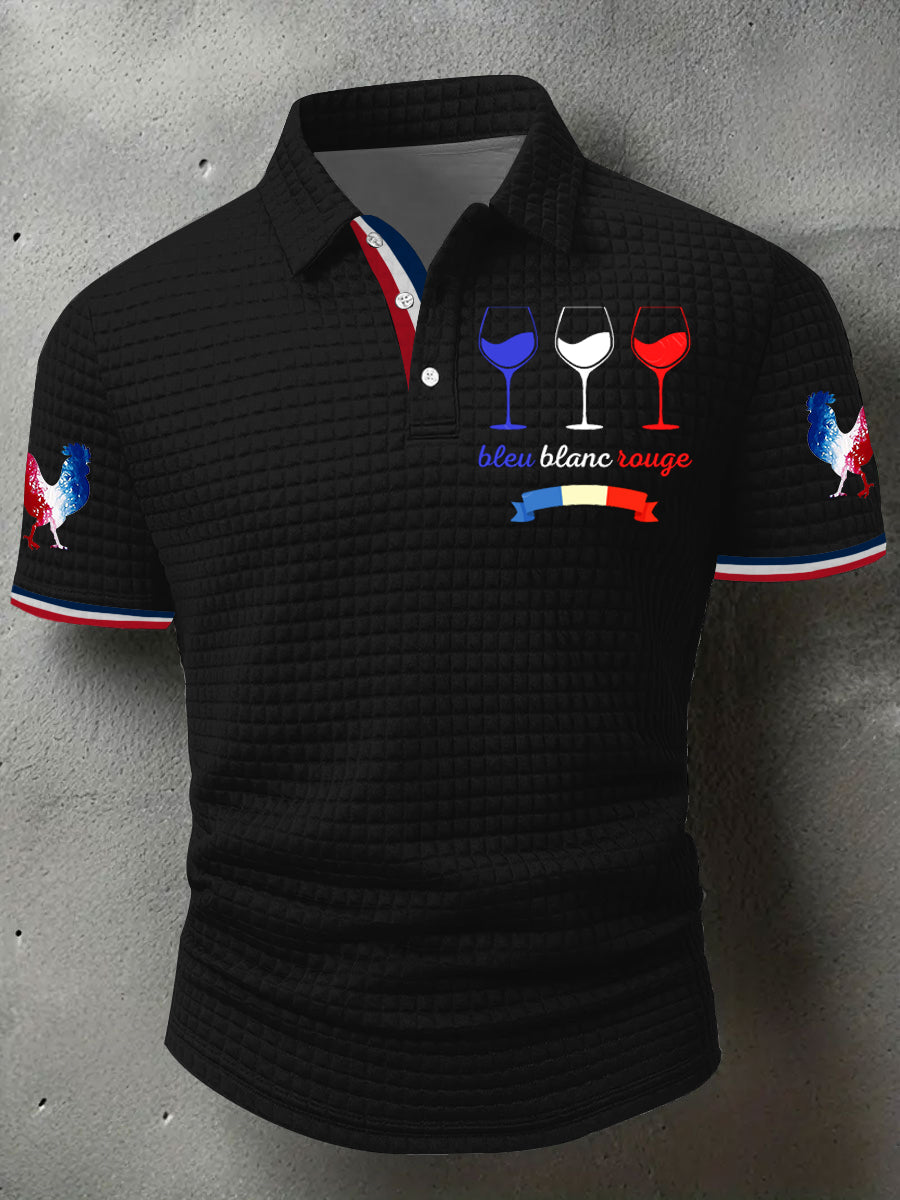 Men's France Bleu Blanc Rouge Short Sleeve Shirt