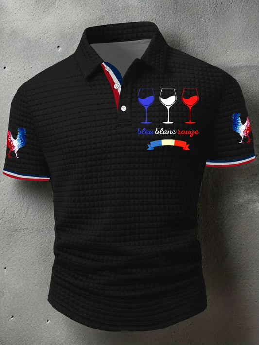 Men's France Bleu Blanc Rouge Short Sleeve Shirt