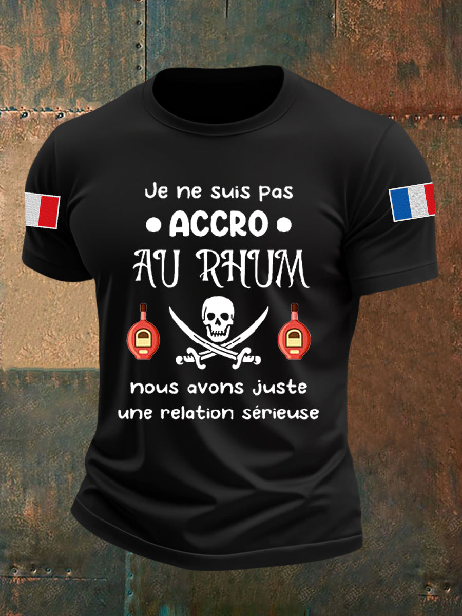 Men's Je Ne Suis Pas Accro Au Rhum Short-sleeved T-shirt
