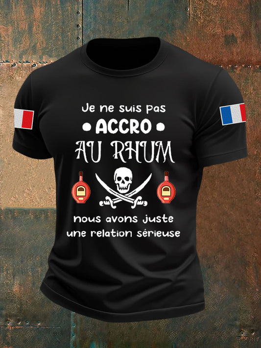 Men's Je Ne Suis Pas Accro Au Rhum Short-sleeved T-shirt