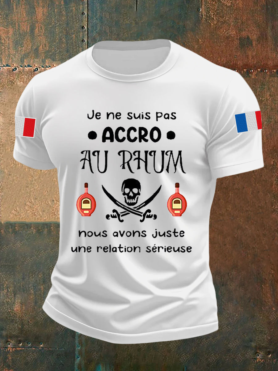 Men's Je Ne Suis Pas Accro Au Rhum Short-sleeved T-shirt