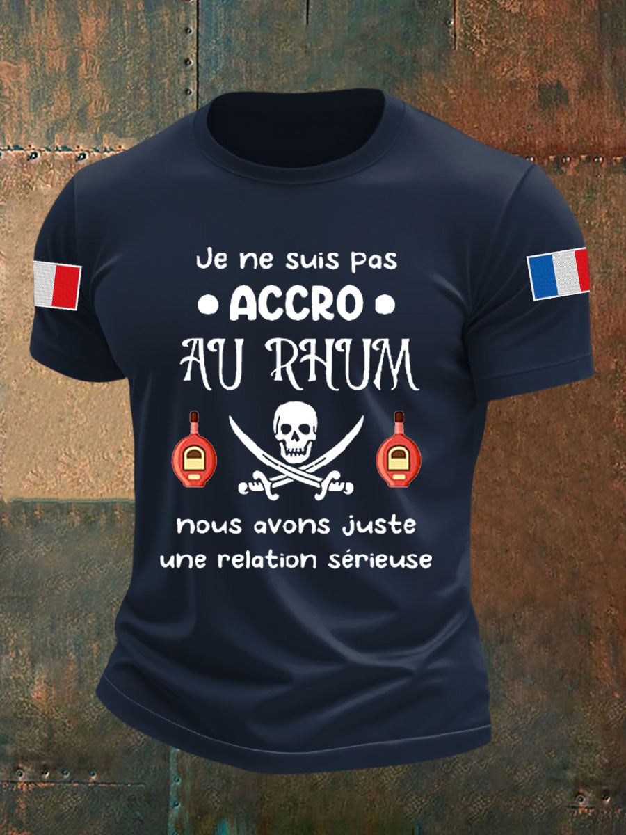 Men's Je Ne Suis Pas Accro Au Rhum Short-sleeved T-shirt