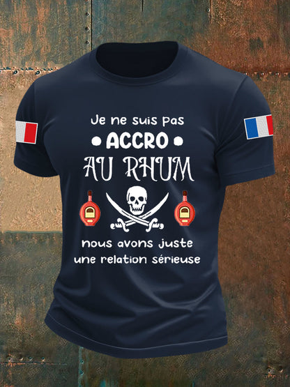 Men's Je Ne Suis Pas Accro Au Rhum Short-sleeved T-shirt