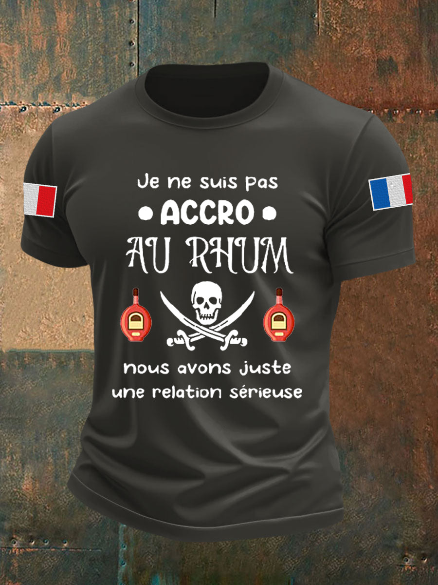 Men's Je Ne Suis Pas Accro Au Rhum Short-sleeved T-shirt