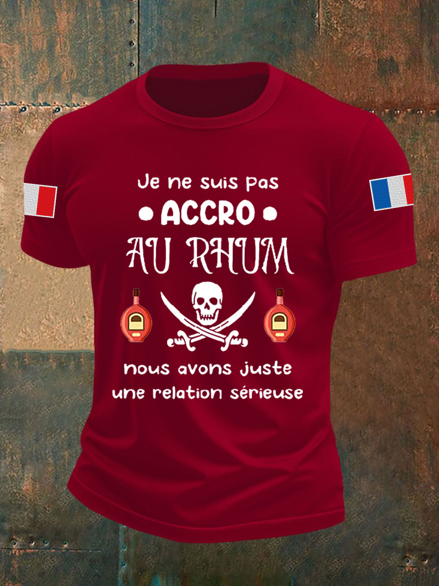 Men's Je Ne Suis Pas Accro Au Rhum Short-sleeved T-shirt