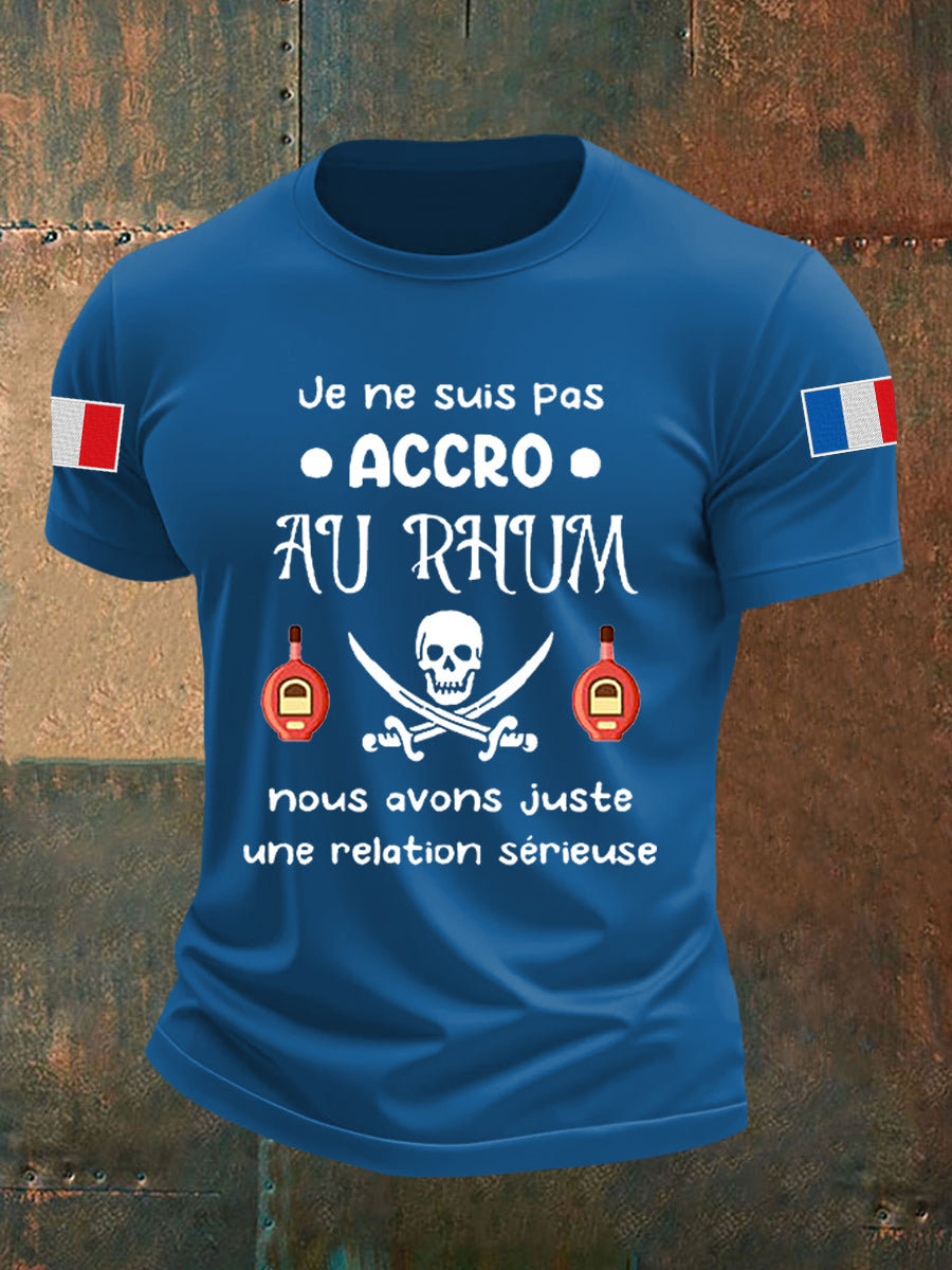Men's Je Ne Suis Pas Accro Au Rhum Short-sleeved T-shirt