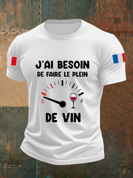 Men's Besoin De Faire Le Plein De Vin Short-sleeved T-shirt