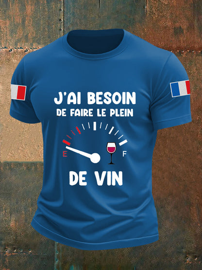 Men's Besoin De Faire Le Plein De Vin Short-sleeved T-shirt