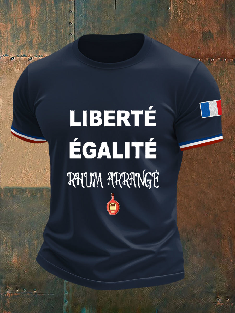 Men's Liberté égalité Rhum Arrangé Short Sleeves T-shirt