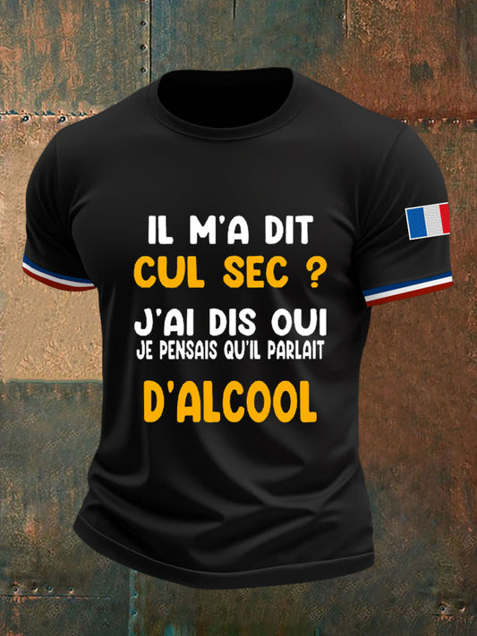 Men's Cul Sec Alcool Beauf Short Sleeves T-shirt