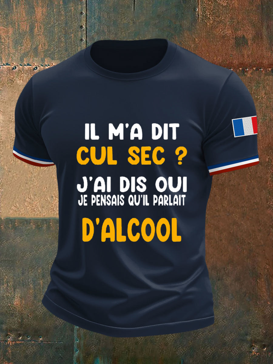 Men's Cul Sec Alcool Beauf Short Sleeves T-shirt