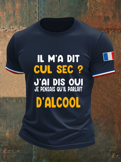 Men's Cul Sec Alcool Beauf Short Sleeves T-shirt