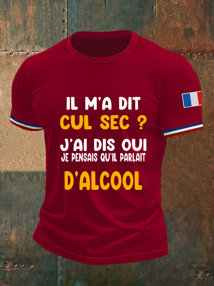 Men's Cul Sec Alcool Beauf Short Sleeves T-shirt