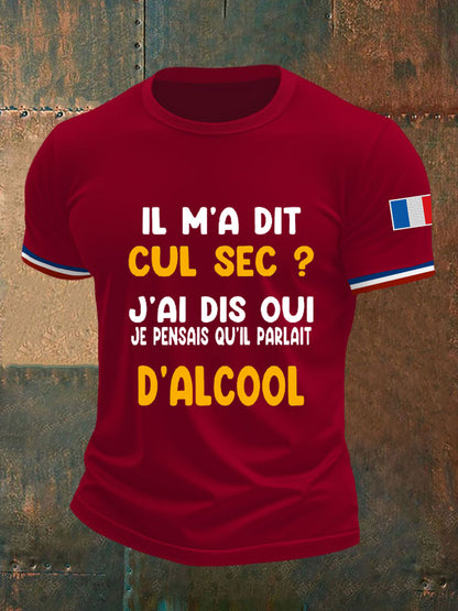 Men's Cul Sec Alcool Beauf Short Sleeves T-shirt