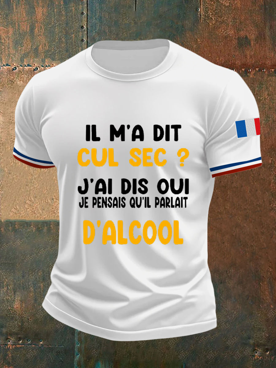 Men's Cul Sec Alcool Beauf Short Sleeves T-shirt