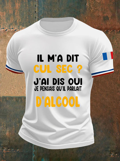 Men's Cul Sec Alcool Beauf Short Sleeves T-shirt