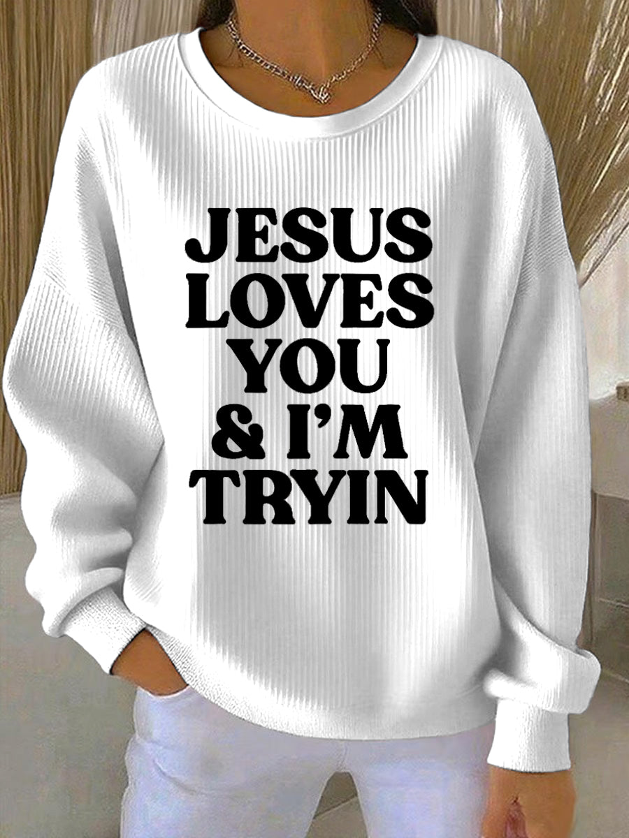 Women's Thanksgiving Print Casual Sweatshirt