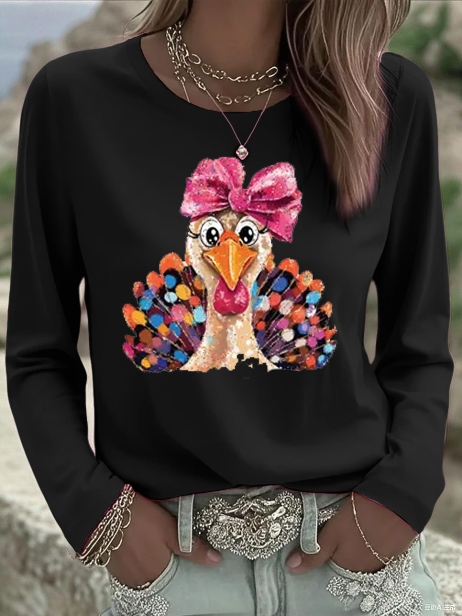 Women's Thanks giving day turkey  Printed Tops