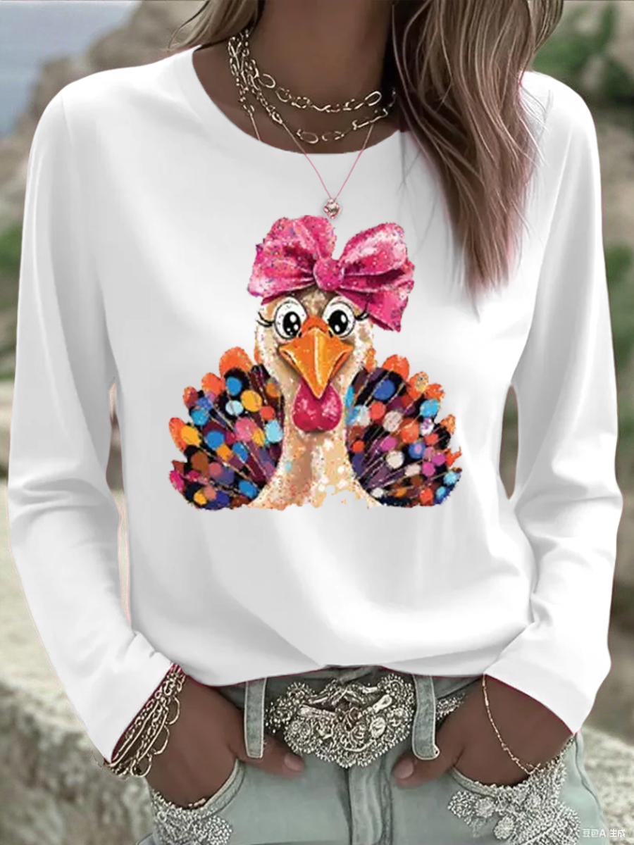 Women's Thanks giving day turkey  Printed Tops
