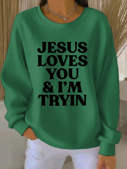 Women's Thanksgiving Print Casual Sweatshirt