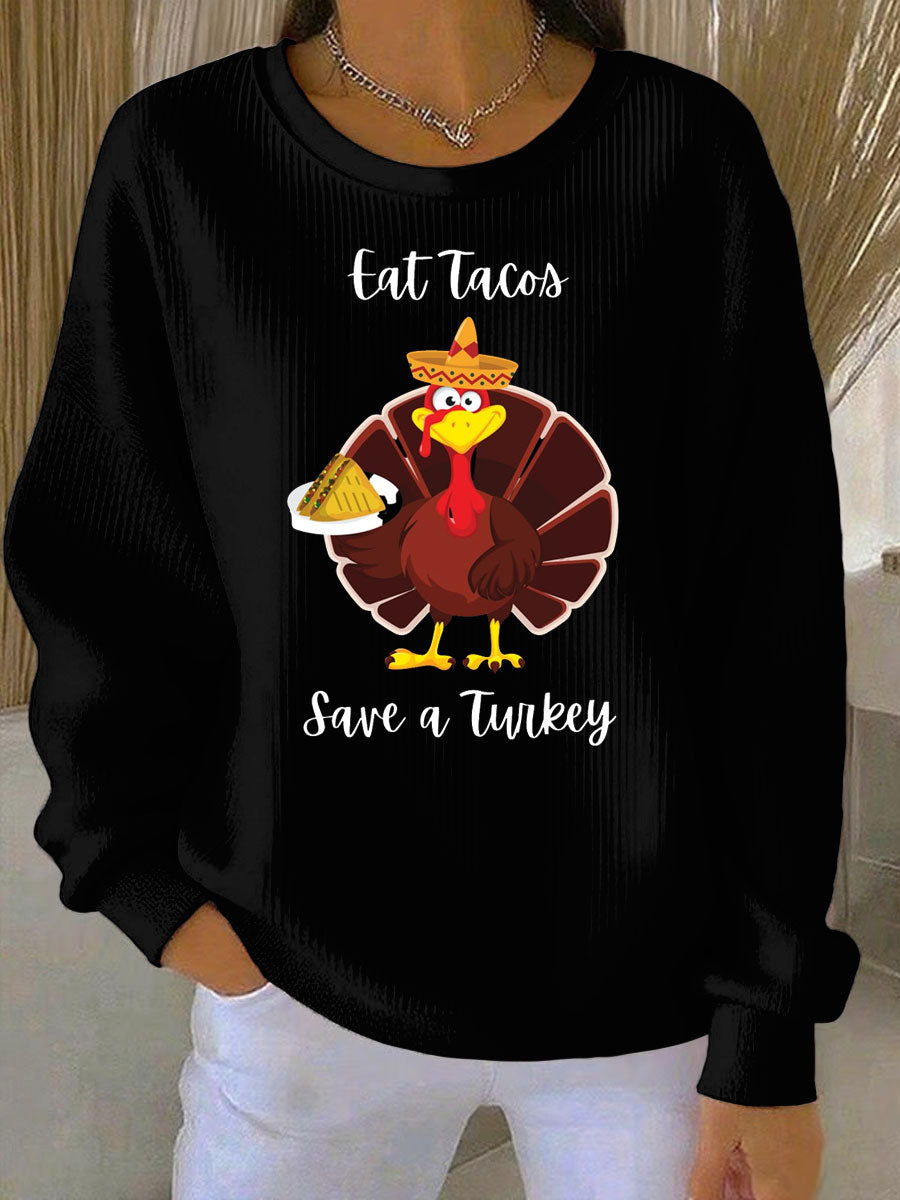 Women's Thanks giving day turkey Printed Printed Tops
