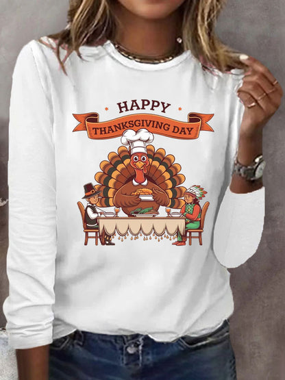 Women's Thanks giving day turkey  Printed Tops