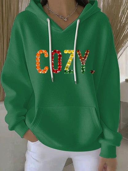 Women's Thanksgiving Print Casual Hoodie