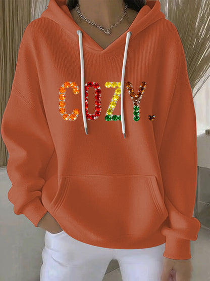 Women's Thanksgiving Print Casual Hoodie