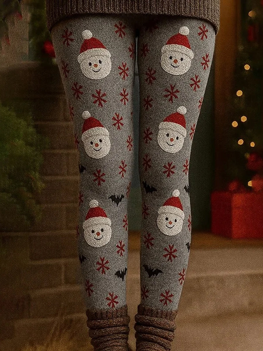 Women's Christmas Snowman Art Cozy Leggings