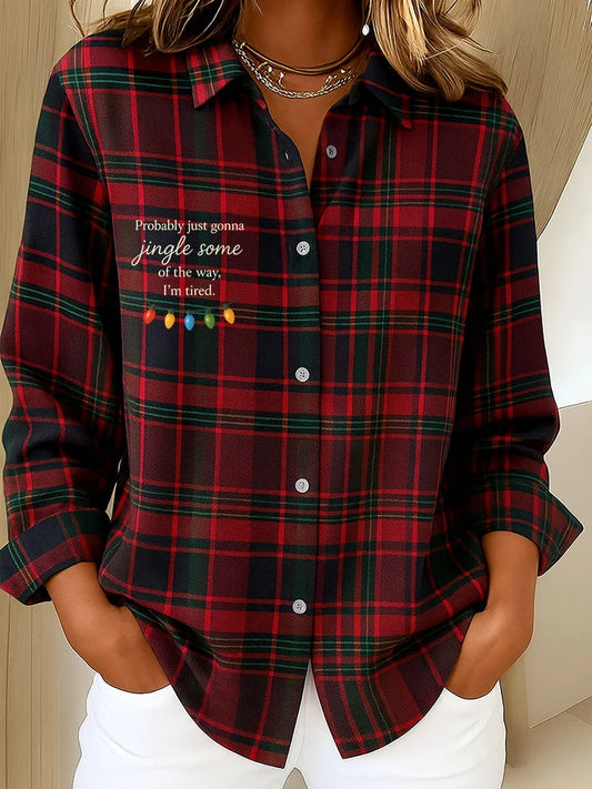 Women's Christmas Print Casual Shirt